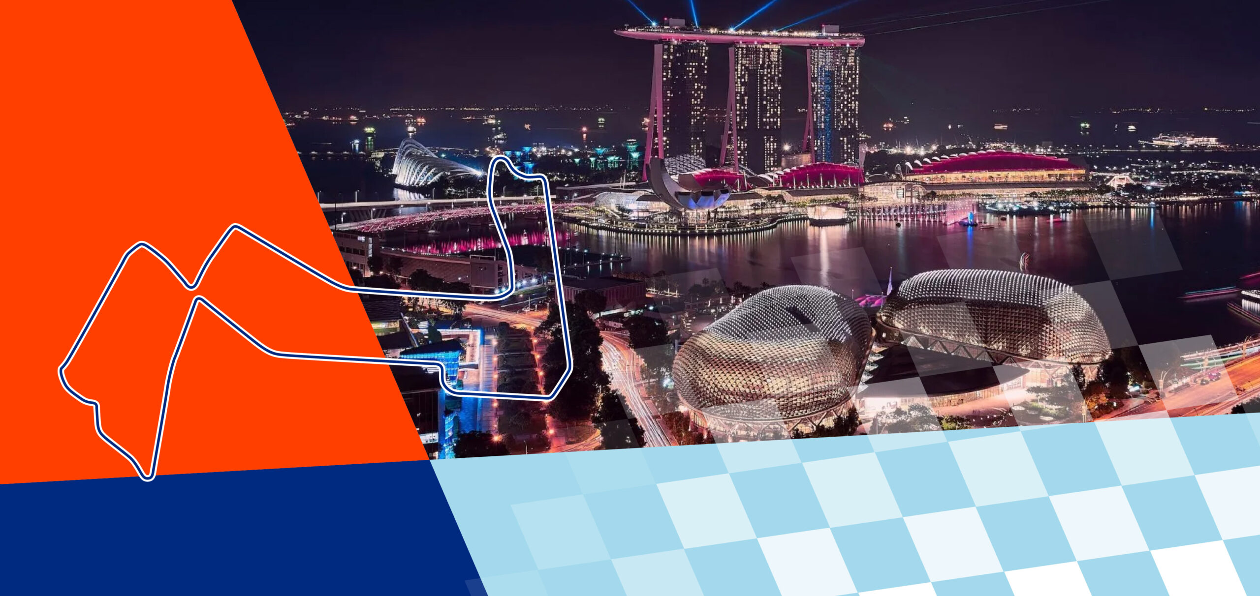 GP de Singapura: Foto aérea de Marina Bay